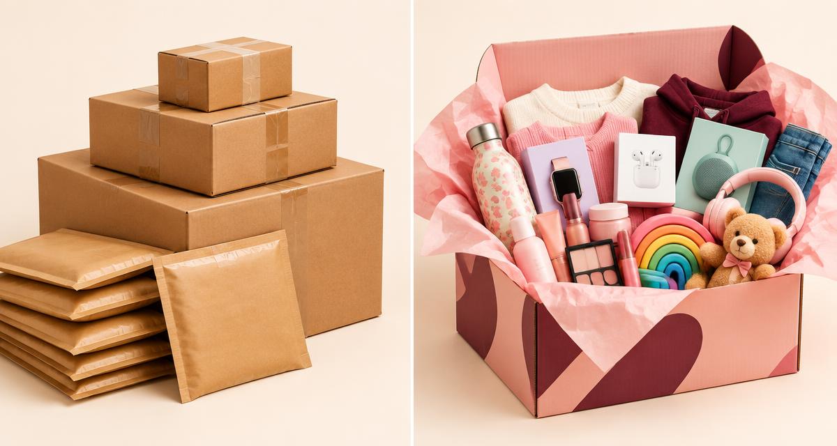 Lost mail packages compared with liquidation mystery boxes from Pretty Packed Box