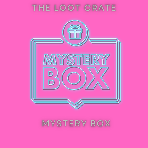 "Loot Crate mystery box by Pretty Packed Box – medium liquidation mystery box with assorted retail items