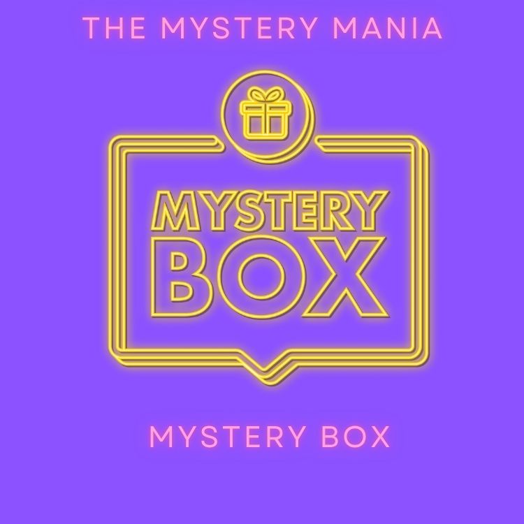 Mystery Mania mystery box by Pretty Packed Box with mixed liquidation items and unboxing surprises